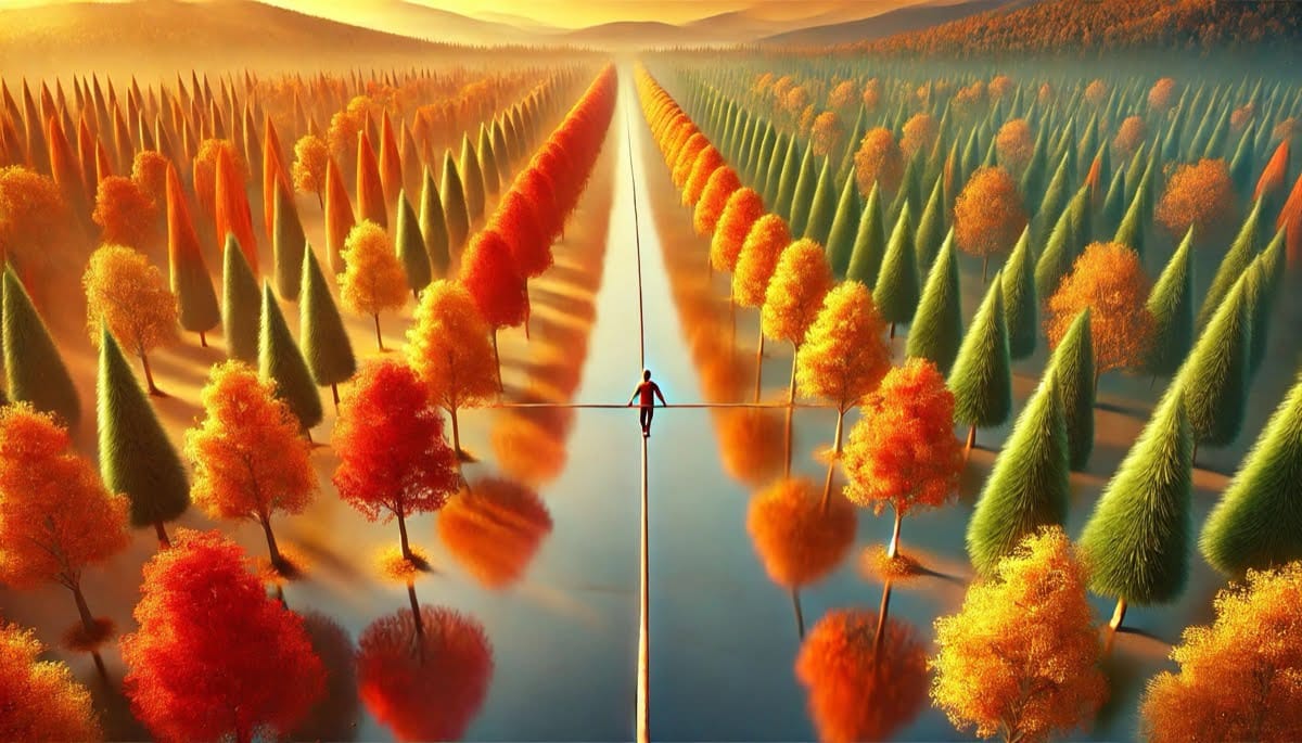 Reflexión sobre el Equilibrio Caminar en equilibrio entre los opuestos durante el Equinoccio de Otoño