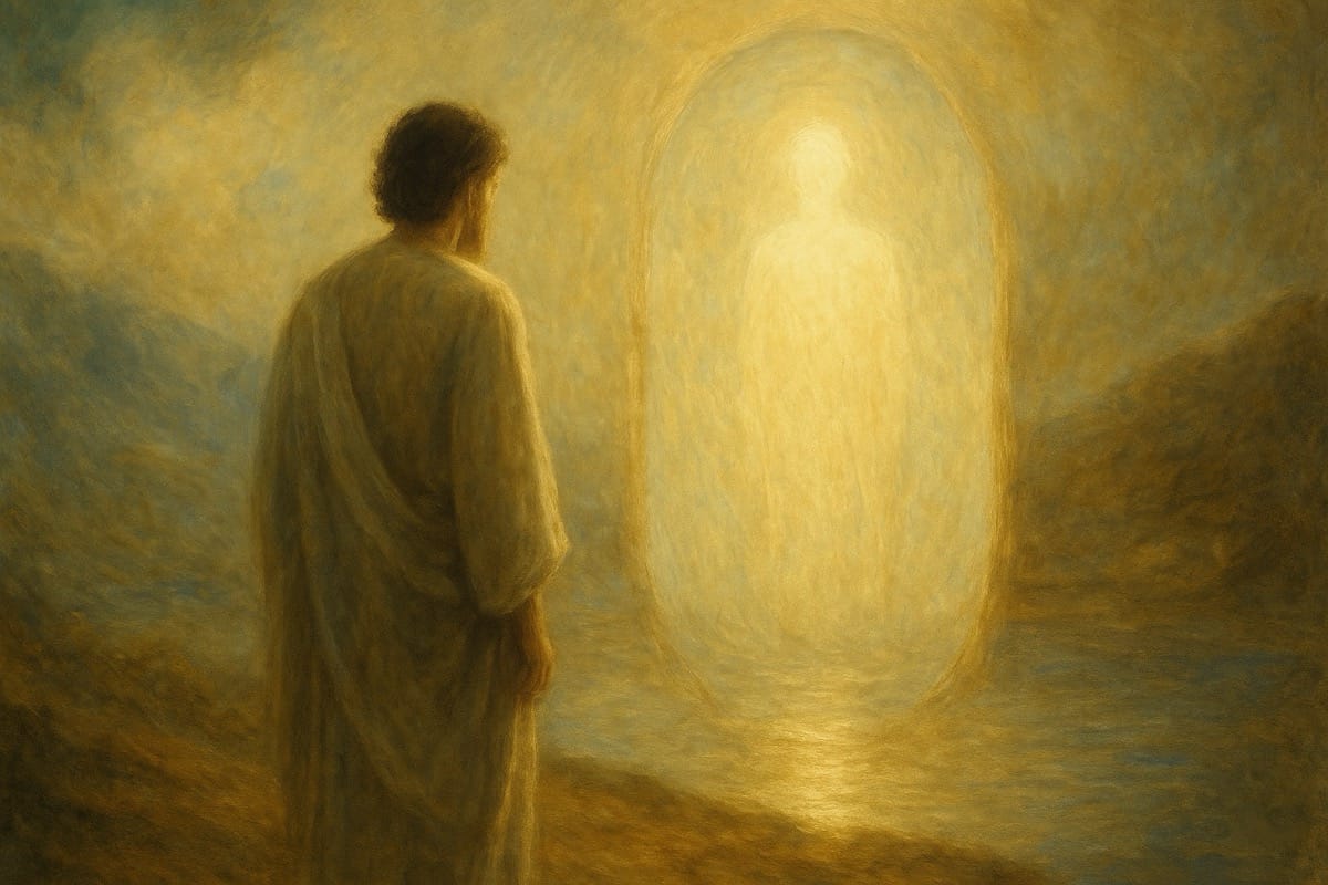 Visión interior de una figura luminosa como imagen imperecedera en El día de la Transfiguración